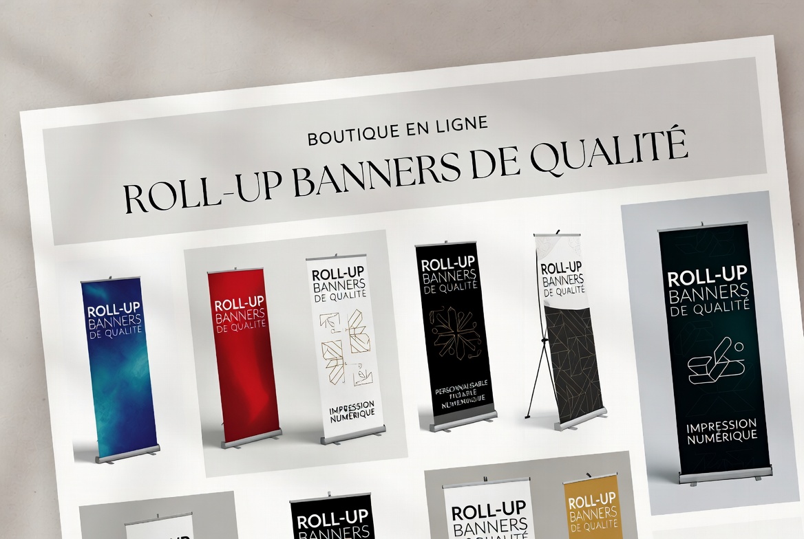Une large gamme de kakémonos de qualité sont à retrouver chez Impression roll-up