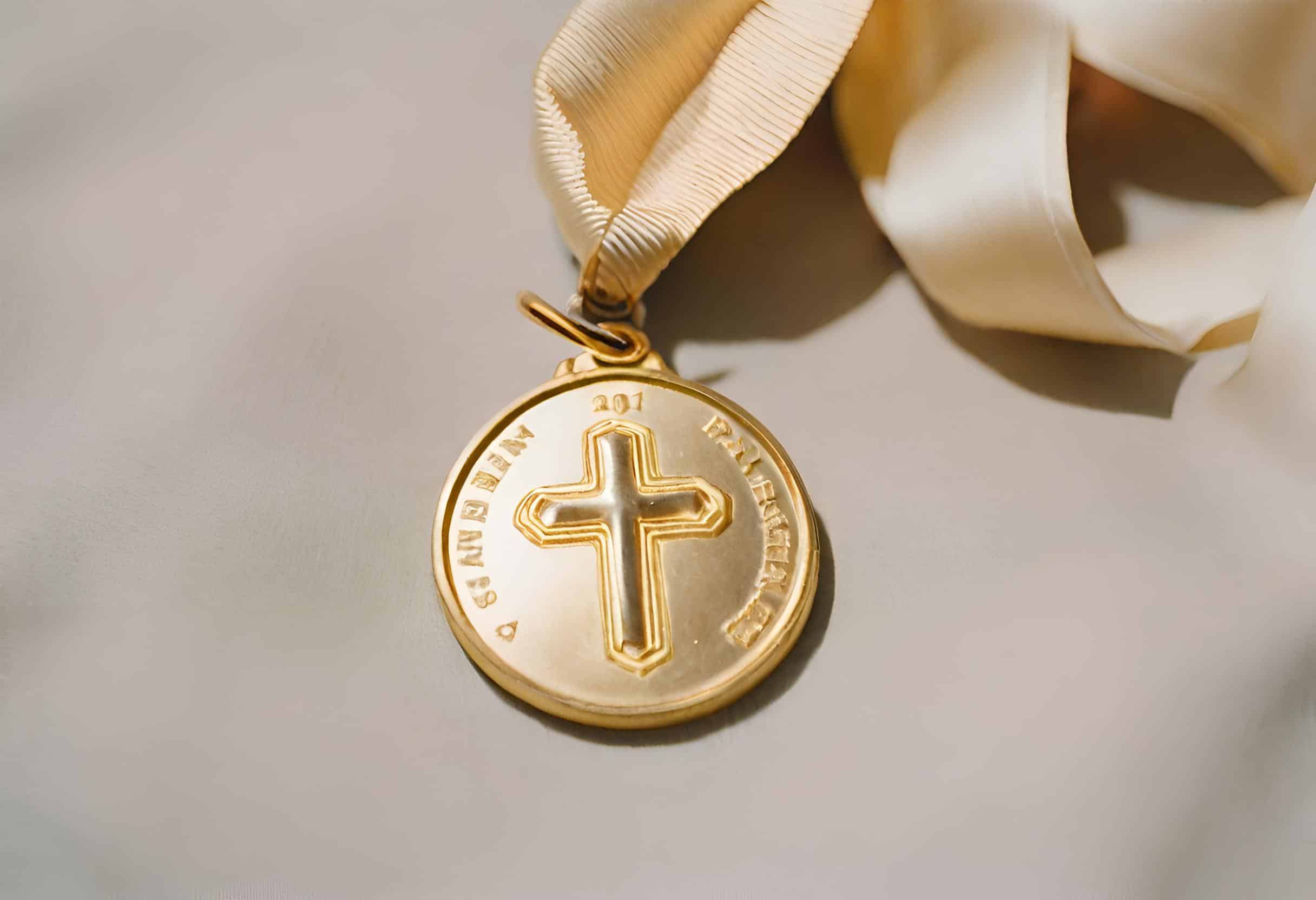 Symbole d'amour: Médaille de baptême pour fille chez AUGIS